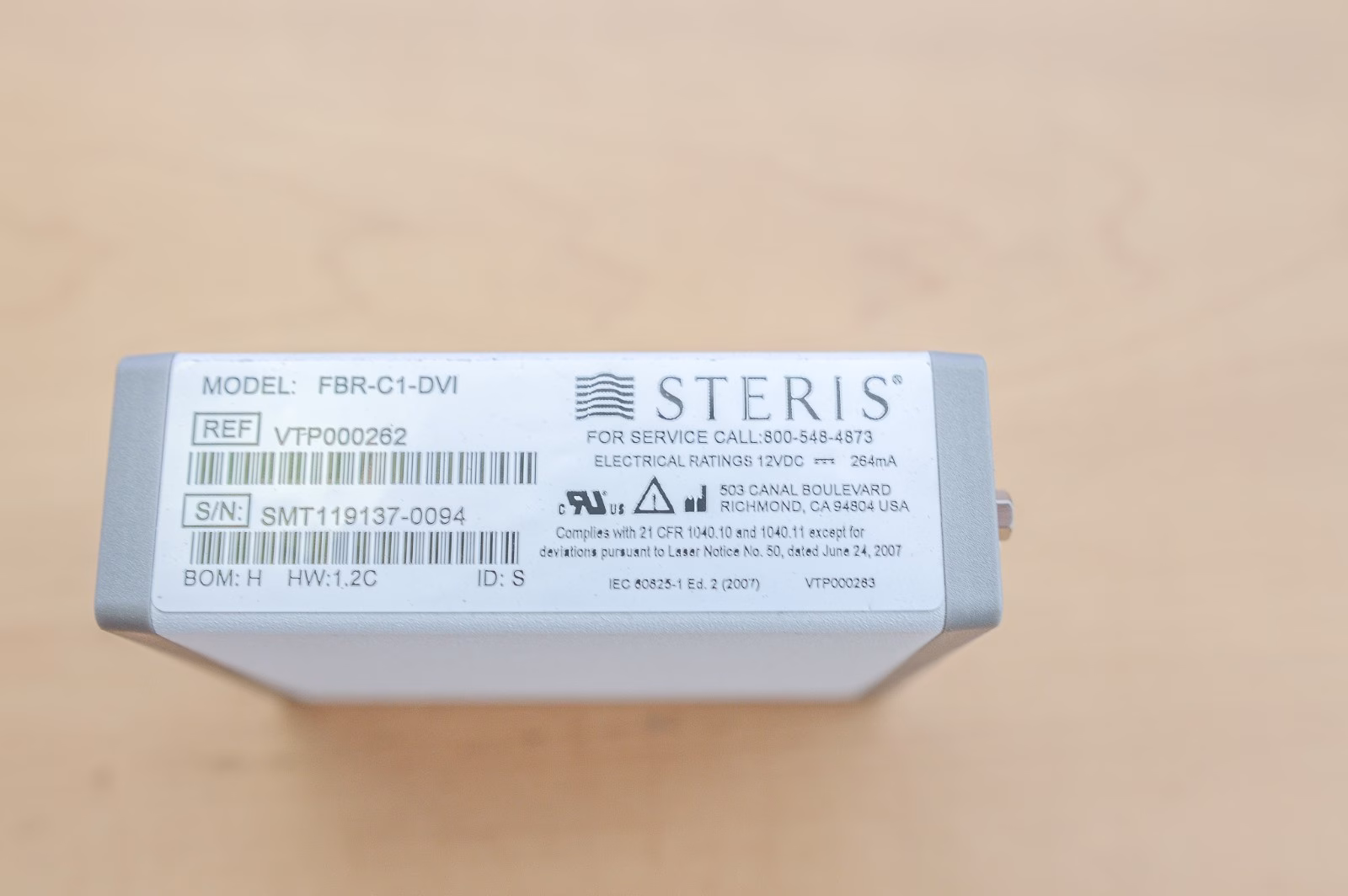 Steris DVI to Fiber Input Module Oscar Operating Room Integration VTP000262