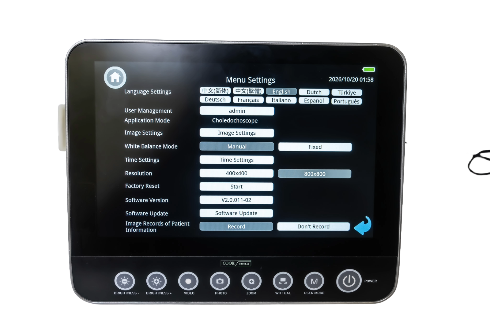 Cook Medical ASUS-IPD-V100 G60350 Endoscopic Video Image Processor 10.1" LCD - Image 6