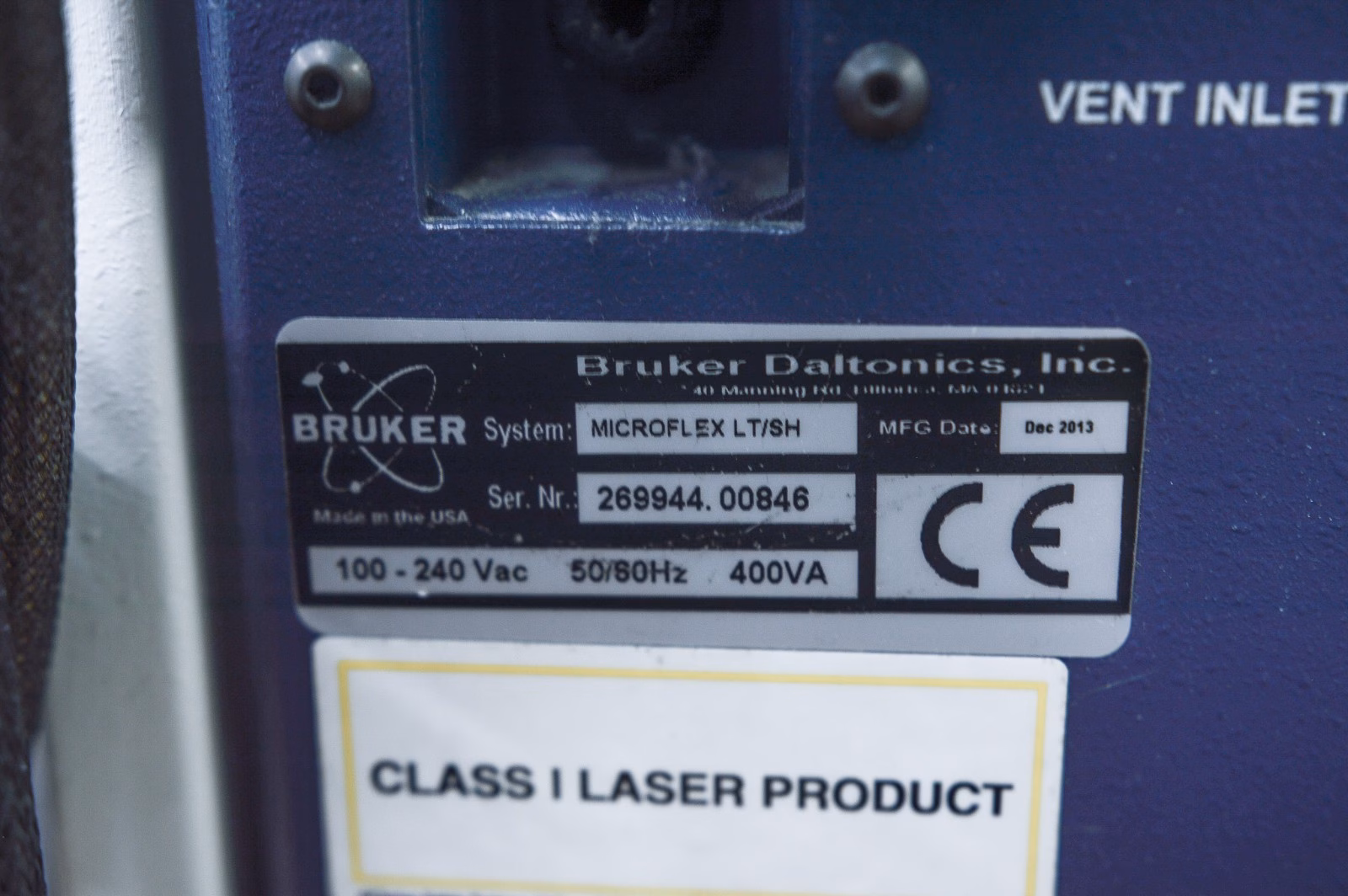 Bruker Microflex LRF MALDI-TOF Microflex LT/SH MBT-CA w/ PC - No Hard drive - Image 8