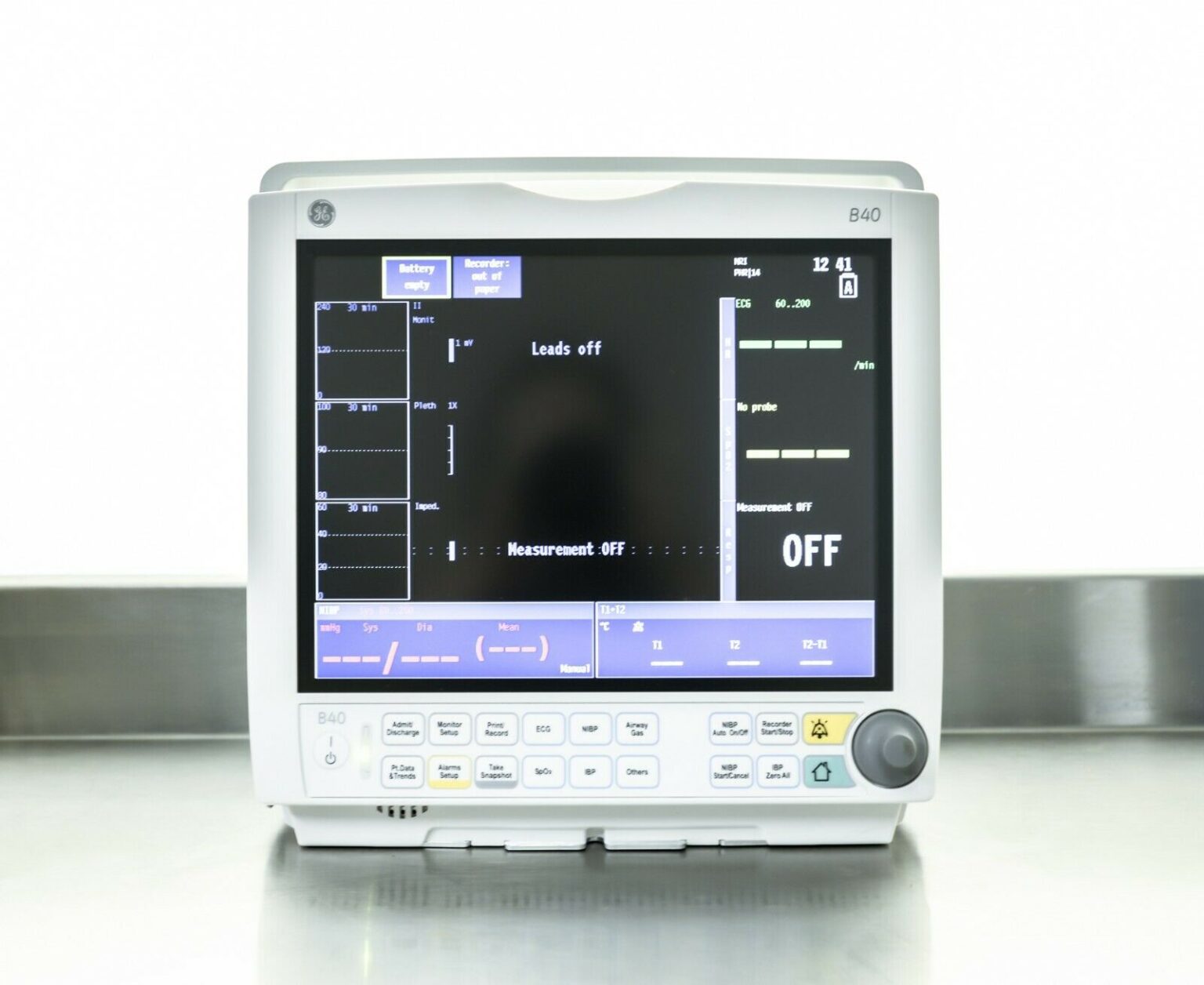 GE Carescape B40 Patient Monitor ECG, Masimo SP02, NIBP, Printer, Temp ...