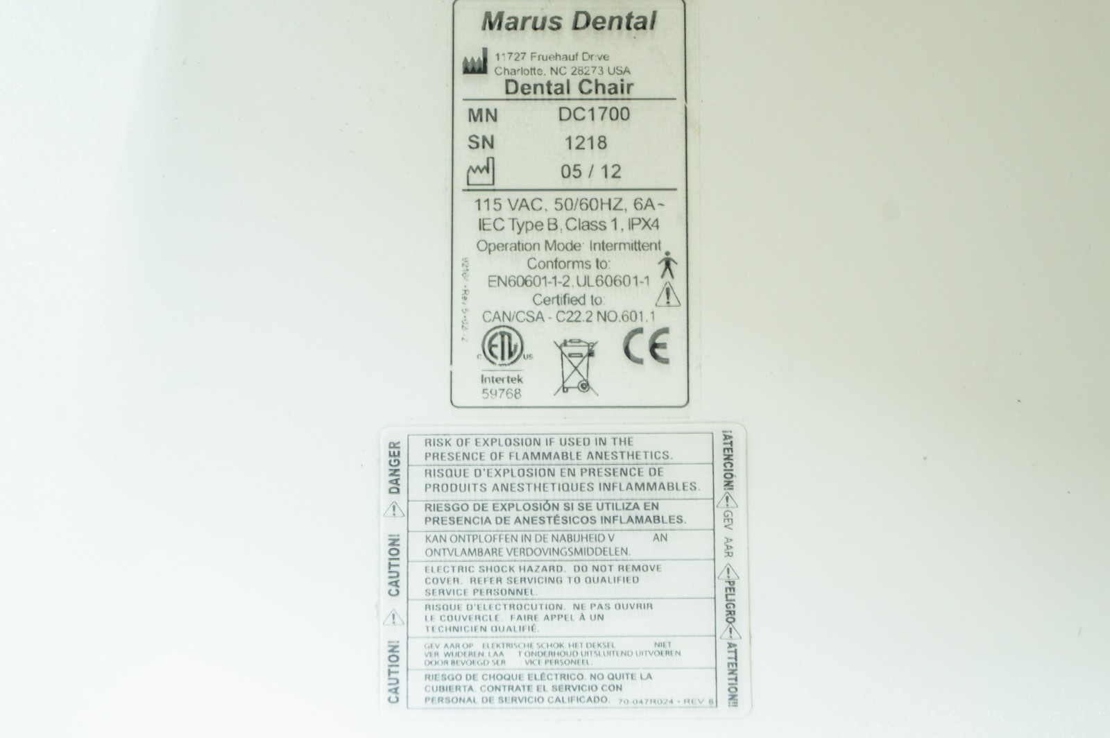 Marus DC1700 Dental Exam Chair w/ Mobile Delivery Unit Operatory System - Image 8