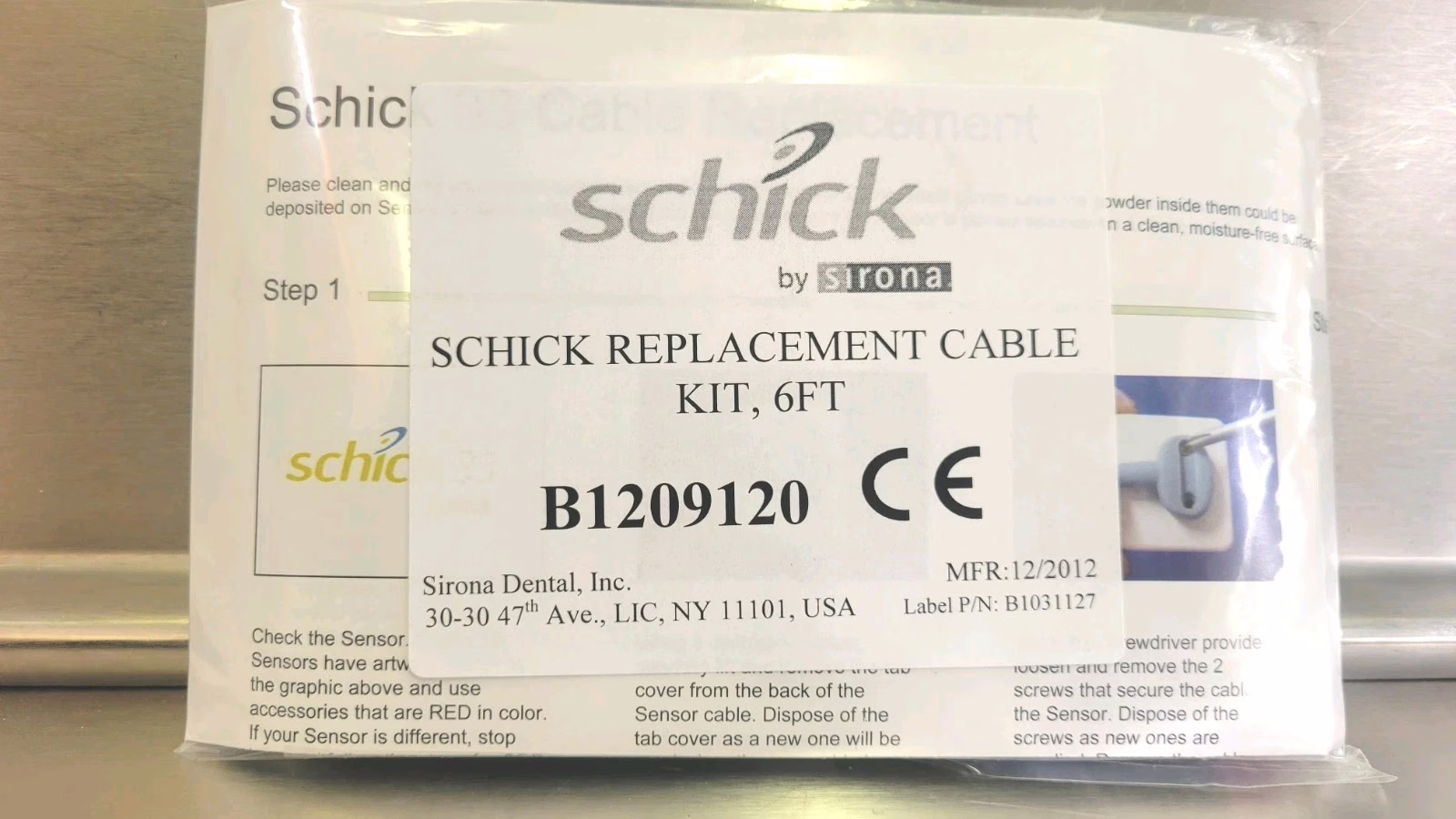 Sirona by Schick Sensor B1209107 Replaceable cable 6ft NEW CDRElite - Image 3