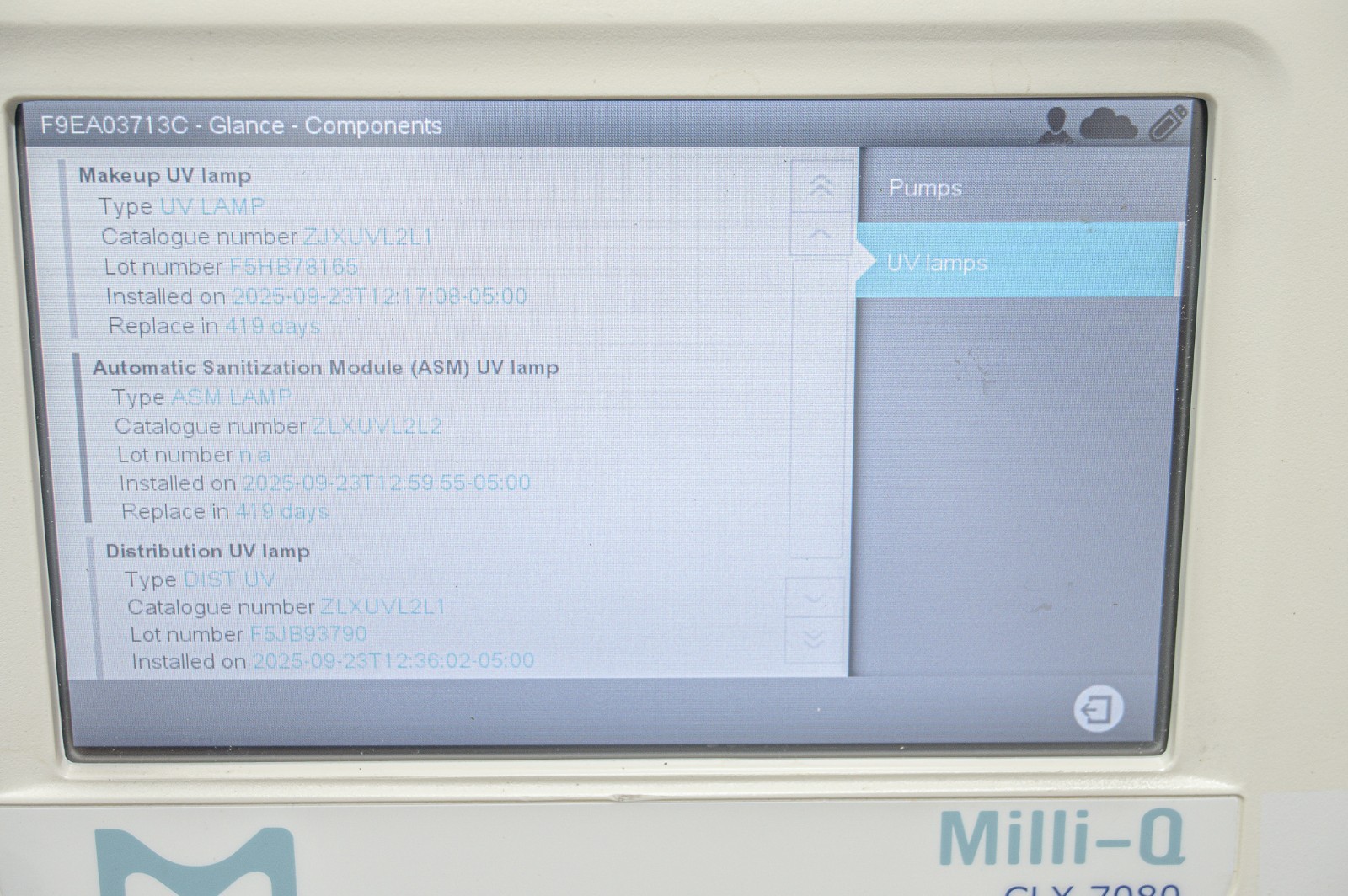Millipore Milli-Q CLX 7080 Water Purification System ZAFS61080 CLRW - Image 5