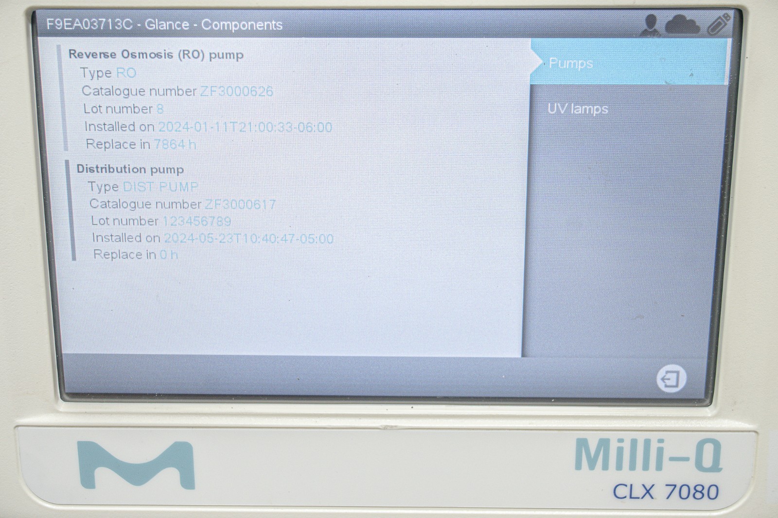 Millipore Milli-Q CLX 7080 Water Purification System ZAFS61080 CLRW - Image 7
