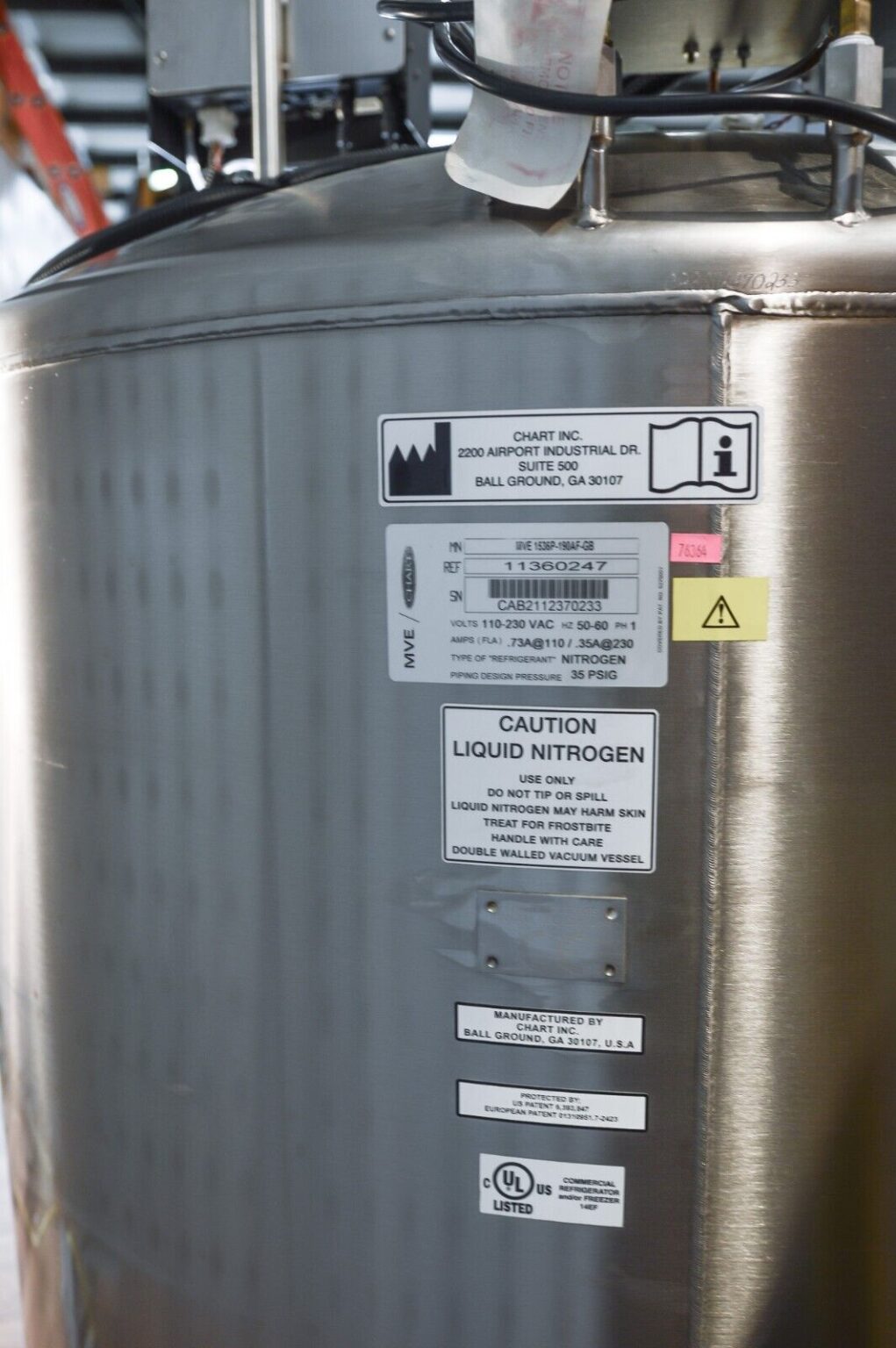 CHART MVE Cryogenic Storage Tank Cryo Freezer w/ TEC 3000
