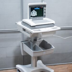 GE MAC 5500 w/ MAC 14 & Trolley Cart ECG EKG