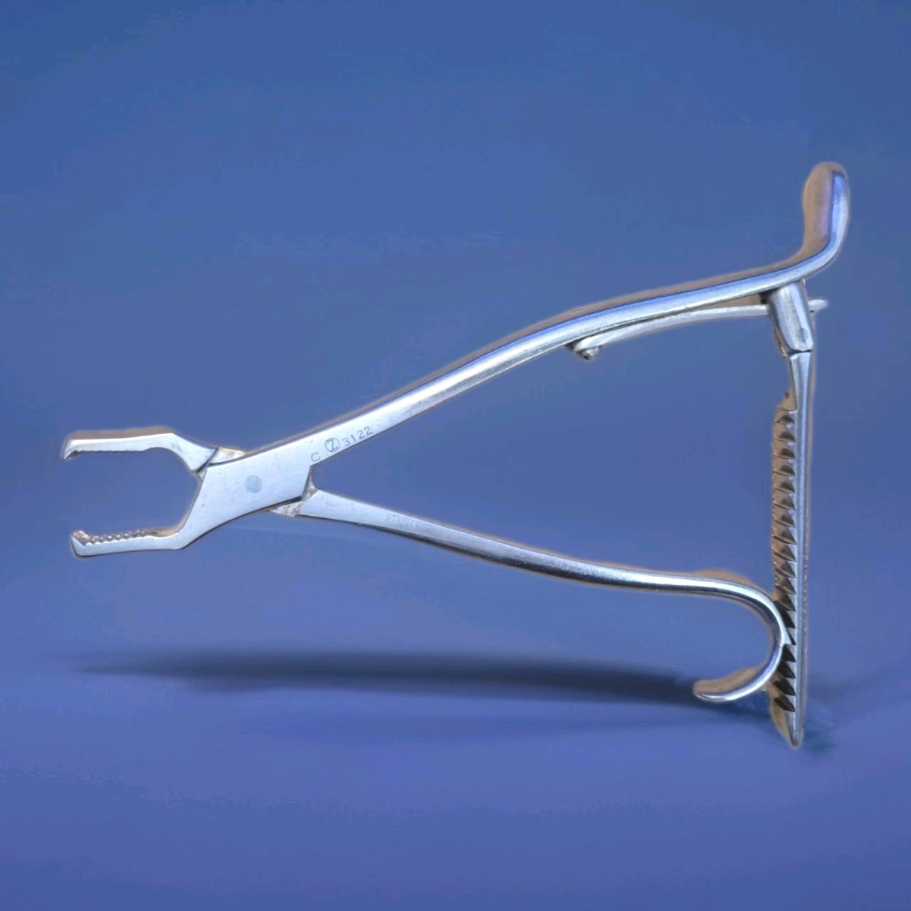 ZIMMER 3122 Kern Holding Forceps, 6" W/ Ratchet Instrument