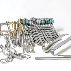 60pc Surgical Instrument Lot Forceps Retractors Clamps w/ Sterilization Case