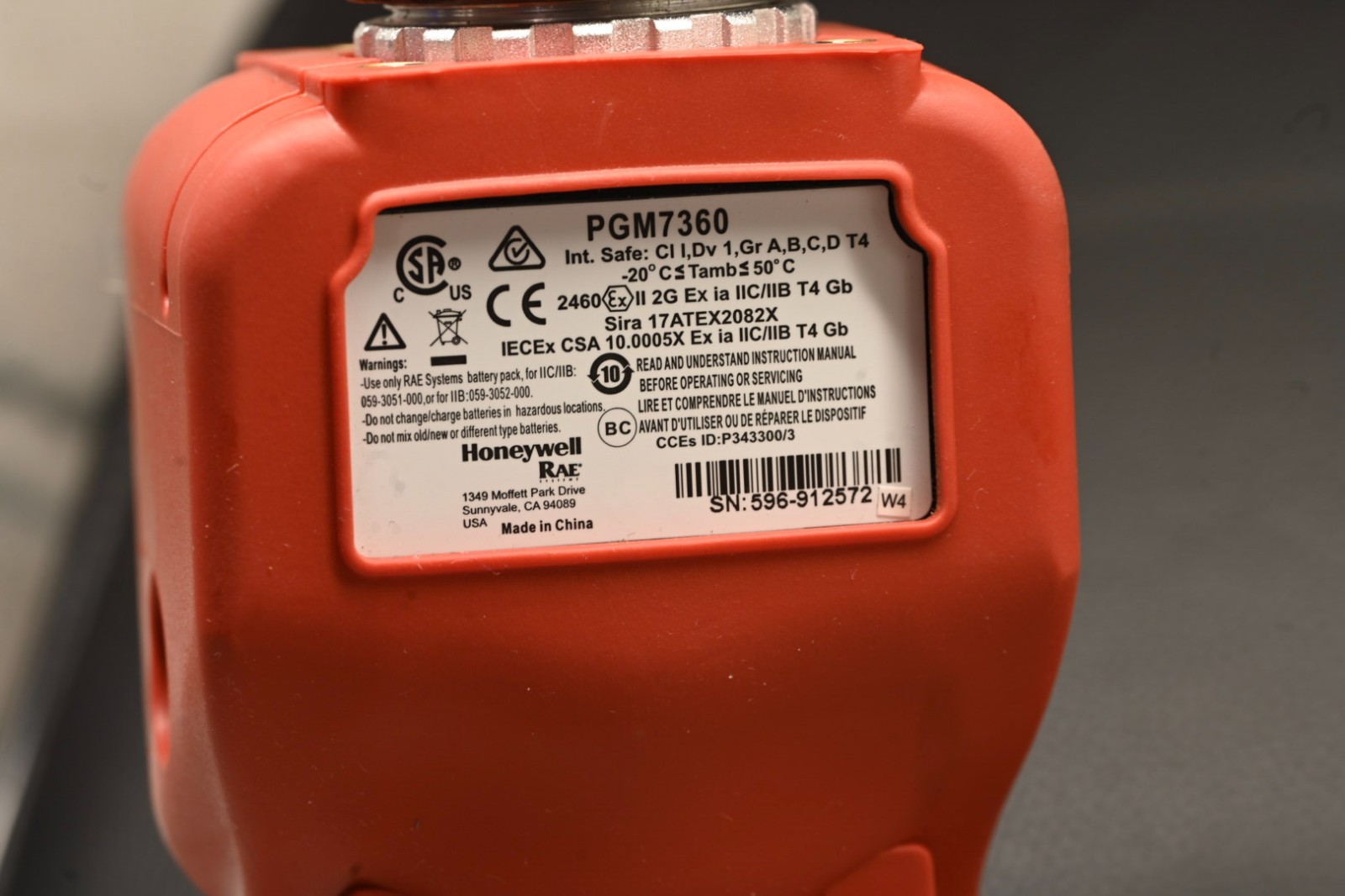 Honeywell UltraRAE 3000+ PGM-7360 VOC Benzene Gas Detector Monitor w/ Micro DFR - Image 3